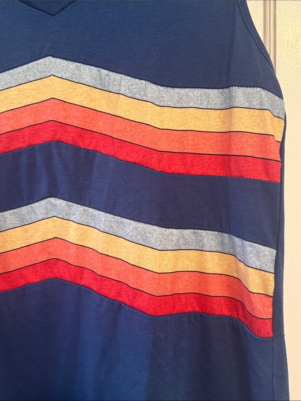 Unbranded Blue Tank Top with Rainbow Stripes - Picture 2 of 4